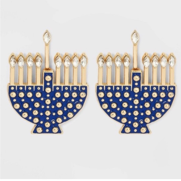 NIP BAUBLEBAR SUGARFIX EIGHT NIGHTS HANUKKAH MENORAH EARRINGS - Picture 2 of 5